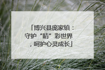 博兴县庞家镇：守护“睛”彩世界，呵护心灵成长