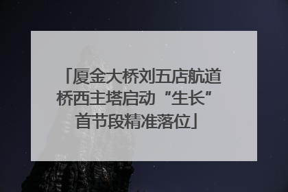 厦金大桥刘五店航道桥西主塔启动“生长” 首节段精准落位
