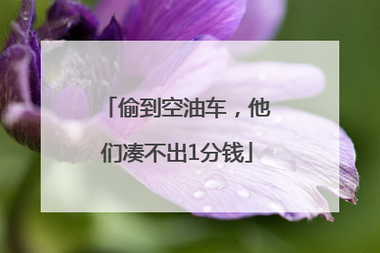 偷到空油车，他们凑不出1分钱