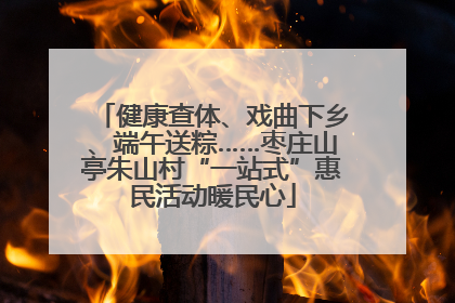 健康查体、戏曲下乡、端午送粽……枣庄山亭朱山村“一站式”惠民活动暖民心