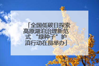 全国低碳日探索高原湖泊治理新范式 “绿种子”护滇行动在昆举办