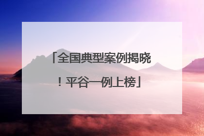 全国典型案例揭晓！平谷一例上榜