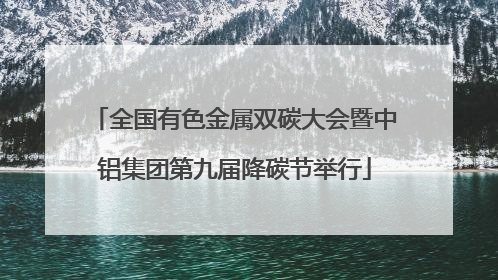 全国有色金属双碳大会暨中铝集团第九届降碳节举行