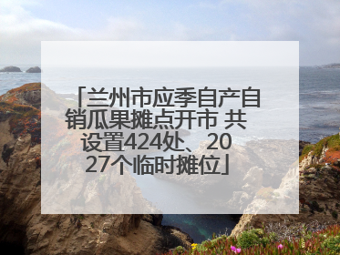 兰州市应季自产自销瓜果摊点开市 共设置424处、2027个临时摊位