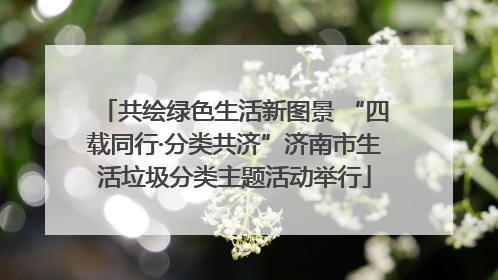 共绘绿色生活新图景 “四载同行·分类共济”济南市生活垃圾分类主题活动举行