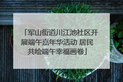 军山街道川江池社区开展端午嘉年华活动 居民共绘端午幸福画卷