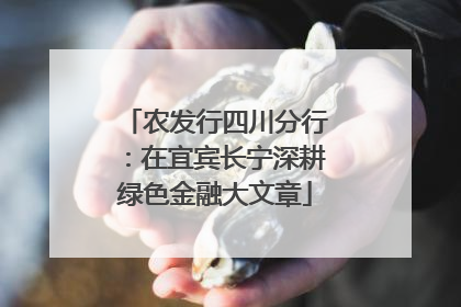 农发行四川分行：在宜宾长宁深耕绿色金融大文章