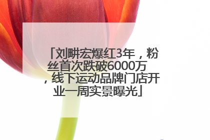 刘畊宏爆红3年，粉丝首次跌破6000万，线下运动品牌门店开业一周实景曝光