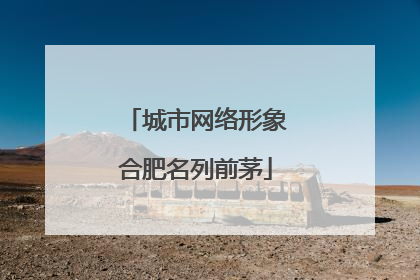 城市网络形象合肥名列前茅