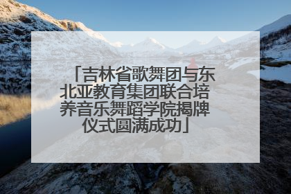 吉林省歌舞团与东北亚教育集团联合培养音乐舞蹈学院揭牌仪式圆满成功