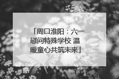 周口淮阳：六一慰问特殊学校 温暖童心共筑未来