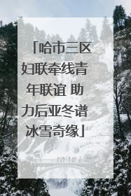 哈市三区妇联牵线青年联谊 助力后亚冬谱冰雪奇缘