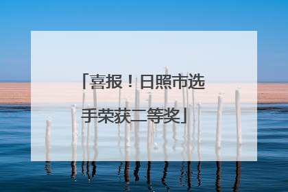 喜报！日照市选手荣获二等奖
