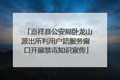 嘉祥县公安局卧龙山派出所利用户籍服务窗口开展禁毒知识宣传