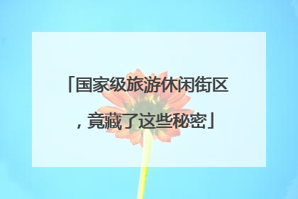 国家级旅游休闲街区，竟藏了这些秘密