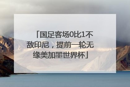 国足客场0比1不敌印尼，提前一轮无缘美加墨世界杯