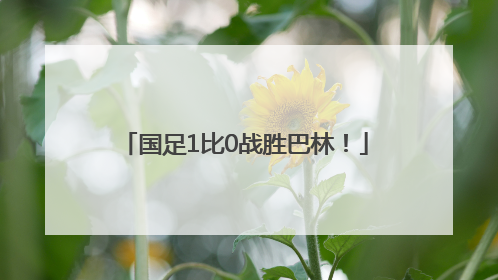 国足1比0战胜巴林！