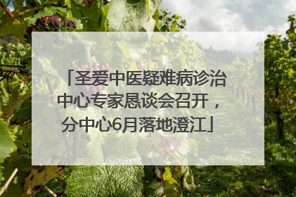 圣爱中医疑难病诊治中心专家恳谈会召开，分中心6月落地澄江