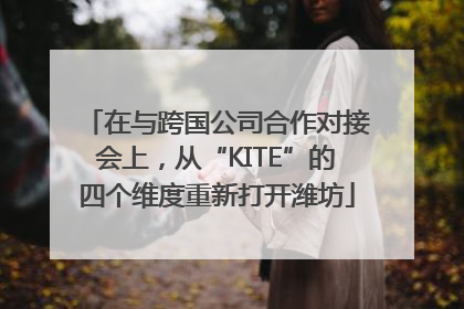 在与跨国公司合作对接会上，从“KITE”的四个维度重新打开潍坊