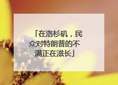 在洛杉矶，民众对特朗普的不满正在滋长