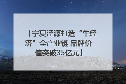 宁夏泾源打造“牛经济”全产业链 品牌价值突破35亿元