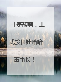 宗馥莉，正式接任娃哈哈董事长！