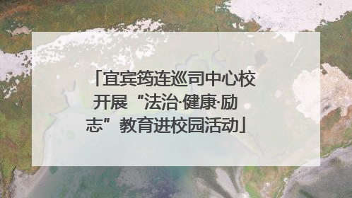 宜宾筠连巡司中心校开展“法治·健康·励志”教育进校园活动
