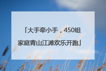 大手牵小手，450组家庭青山江滩欢乐开跑