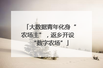 大数据青年化身“农场主”，返乡开设“数字农场”