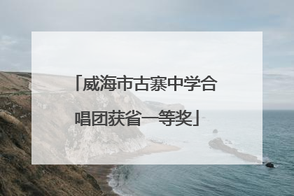 威海市古寨中学合唱团获省一等奖