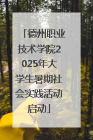 德州职业技术学院2025年大学生暑期社会实践活动启动