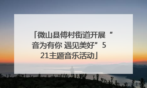 微山县傅村街道开展“音为有你 遇见美好”521主题音乐活动