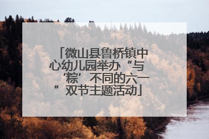 微山县鲁桥镇中心幼儿园举办“与‘粽’不同的六一”双节主题活动