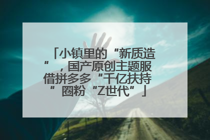 小镇里的“新质造”，国产原创主题服借拼多多“千亿扶持”圈粉“Z世代”