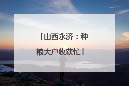 山西永济：种粮大户收获忙