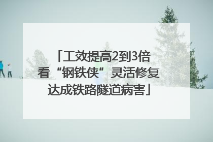 工效提高2到3倍 看“钢铁侠”灵活修复达成铁路隧道病害