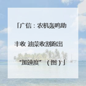 广信:农机轰鸣助丰收 油菜收割跑出“加速度”(图)