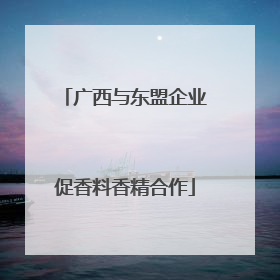广西与东盟企业促香料香精合作