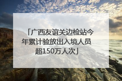 广西友谊关边检站今年累计验放出入境人员超150万人次