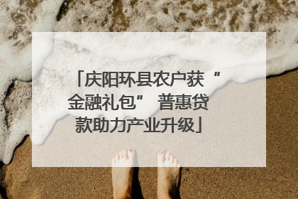 庆阳环县农户获“金融礼包” 普惠贷款助力产业升级