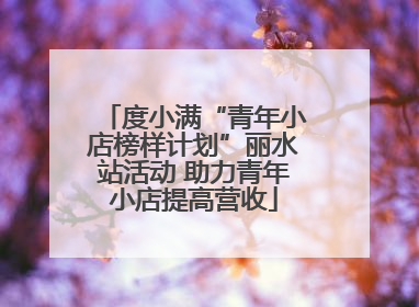 度小满“青年小店榜样计划”丽水站活动 助力青年小店提高营收