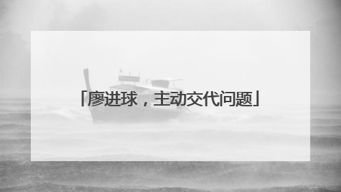 廖进球，主动交代问题