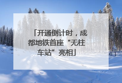 开通倒计时，成都地铁首座“无柱车站”亮相
