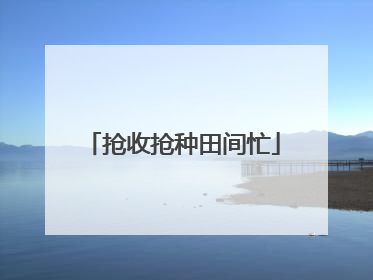 抢收抢种田间忙