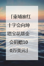 柬埔寨红十字会向坤塔宝花基金会捐赠100万美元