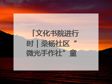 文化书院进行时｜桑杨社区“微光手作社”童心绘夏韵
