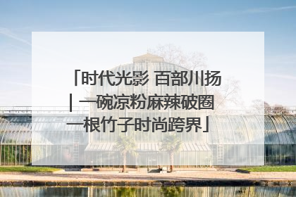 时代光影 百部川扬｜一碗凉粉麻辣破圈 一根竹子时尚跨界