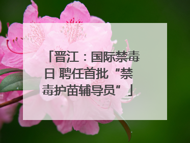 晋江：国际禁毒日 聘任首批“禁毒护苗辅导员”