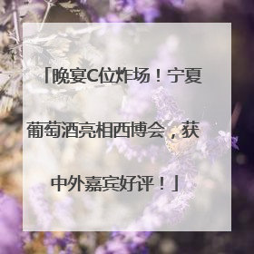 晚宴C位炸场！宁夏葡萄酒亮相西博会，获中外嘉宾好评！