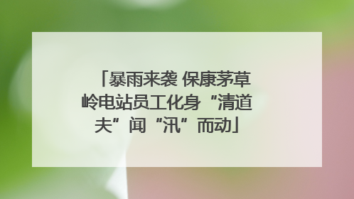 暴雨来袭 保康茅草岭电站员工化身“清道夫”闻“汛”而动